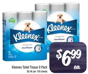 Farmer Jack's Kleenex Toilet Tissue 9 Pack offer
