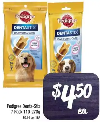 Farmer Jack's Pedigree Denta-Stix 7 Pack 110-270g offer