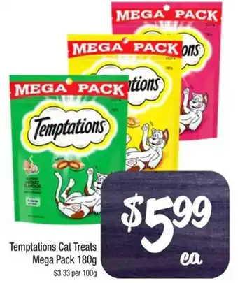 Farmer Jack's Temptations Cat Treats Mega Pack 180g offer