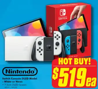 The Good Guys Nintendo Switch Console OLED Model - White or Neon offer