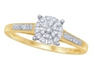 Bevilles Jewellery Martina Ring with 0.15ct of Diamonds in 9ct Yellow Gold offer