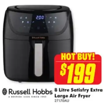 The Good Guys Russell Hobbs 8 Litre Satisfry Extra Large Air Fryer offer
