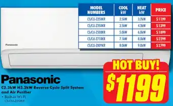 The Good Guys C2.5kW H3.2kW Reverse Cycle Split System and Air Purifier offer