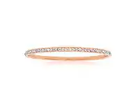 Shiels Stainless Steel Rose Gold Plated Crystal 3mm x 65mm Bangle offer