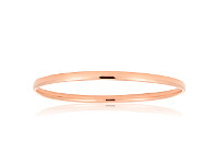 Shiels 9ct Rose Gold hollow 4mm x 65mm Bangle offer