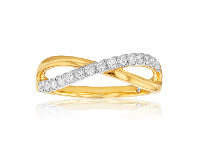Shiels Flawless 1/4 Carat Diamond Infinity Ring in 9ct Yellow Gold offer