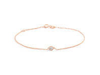 Shiels 9ct Rose Gold Diamond Adjustable 16-18cm Bracelet offer