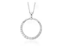 Grahams Jewellers Flawless Cut 18ct White Gold Diamond Graduated Circle of Life Pendant with Chain offer