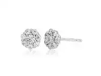 Shiels Flawless Cut 9ct White Gold Claw Diamond Stud Earrings (TW35-39pt) offer