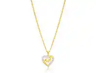 Shiels 9ct Yellow Gold Mum Diamond Heart Pendant offer