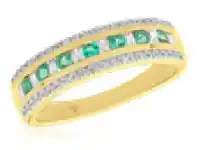 Grahams Jewellers Created Emerald & 1/4 Carat Diamonds Ring offer