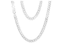 Grahams Jewellers Sterling Silver 55cm 120 Gauge Dicut Curb Chain offer