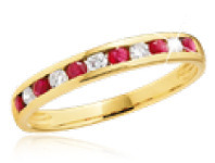 Grahams Jewellers 18ct Yellow Gold Natural Ruby and Diamond Ring offer