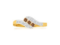 Shiels Australian Diamond 9ct Yellow Gold Diamond Trilogy Ring offer