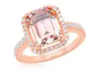 Grahams Jewellers Sterling Silver and Rose Plated Zirconia Ring offer