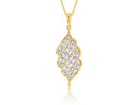 Shiels 9ct Yellow Gold Diamond Pendant with 18 Brilliant Diamonds on 45cm Chain offer