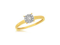 Shiels 9ct Yellow Gold Diamond Ring offer