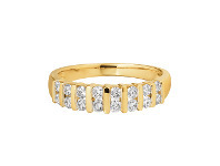 Shiels 9ct Yellow Gold 1/2 Carat Double Row Channel Set Diamond Ring offer