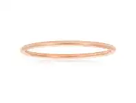 Shiels 9ct Rose Gold Silver Filled 3mm x 65mm Plain Golf Bangle offer