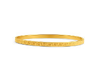 Shiels 9ct Yellow Gold Silver Filled Greek Key Bangle offer