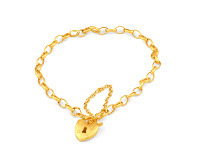 Shiels 9ct Magnificent Yellow Gold Silver Filled Belcher Bracelet offer