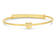 Shiels 9ct Gold Filled Heart Charm Baby Bangle offer