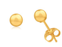 9ct Yellow Gold Ball 4mm Stud Earrings
