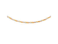 9ct Three Tone Gold Silver Filled Plait Herringbone 45cm Chain