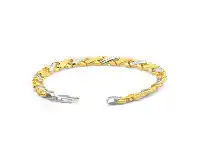 Shiels 9ct Yellow Gold Silver Filled Xover Fancy 19cm Bracelet offer