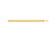 Shiels 9ct Yellow Gold Silver Filled Mesh Figure 8 Two Tone 19cm Fancy Bracelet offer