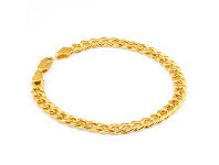 Shiels 9ct Yellow Gold Copper Filled 19cm Curb Bracelet 150Gauge offer