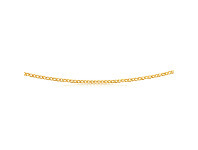 9ct Yellow Gold Curb Chain in 45cm 50 Gauge
