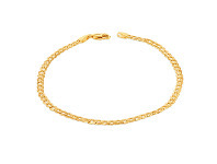 Shiels 9ct Yellow Gold Silverfilled Super Flat Curb 80 Gauge 21cm Bracelet offer