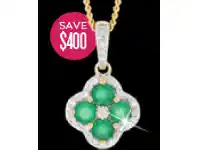 Shiels Natural Emerald and Diamond Chain offer