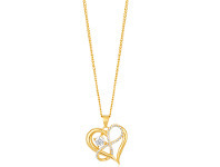 Shiels 9ct Yellow Gold Zirconia Infinity & Heart Pendant offer