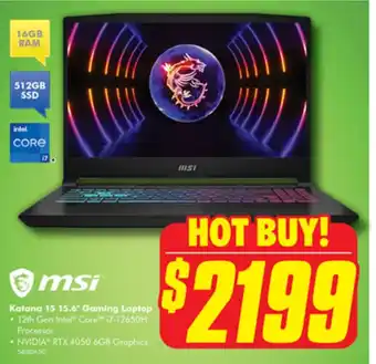 Katana 15 15.6" Gaming Laptop