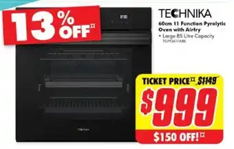 The Good Guys 60cm 11 Function Pyrolytic Oven with Airfry offer