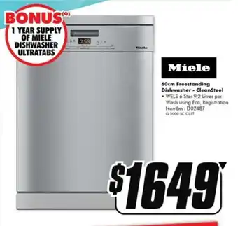 The Good Guys 60cm Freestanding Dishwasher - CleanSteel offer