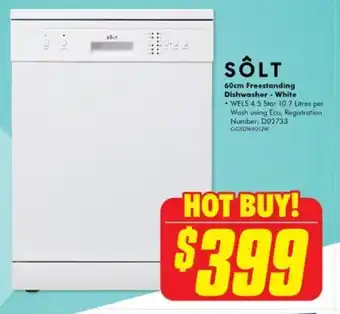 The Good Guys 60cm Freestanding Dishwasher - White offer