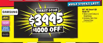 JB Hi-Fi 65" 4K Smart QD OLED TV offer