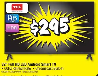 JB Hi-Fi 32" Full HD LED Android Smart TV offer