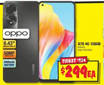 JB Hi-Fi A78 4G 128GB offer