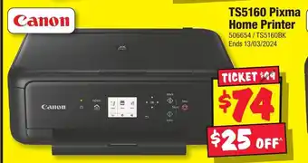JB Hi-Fi TS5160 Pixma Home Printer offer