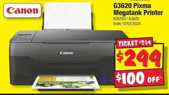 JB Hi-Fi G3620 Pixma Megatank Printer offer
