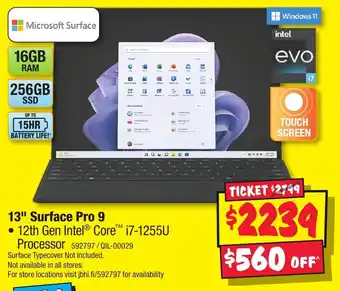 13" Surface Pro 9