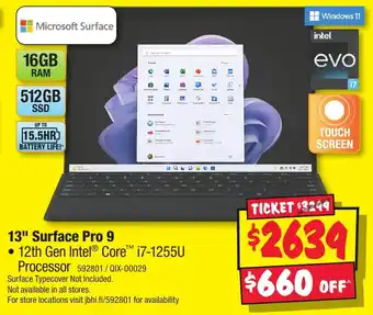 JB Hi-Fi 13" Surface Pro 9 offer
