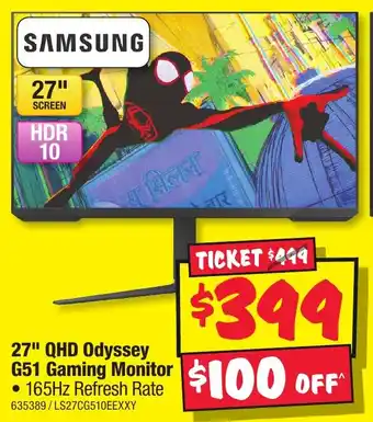 JB Hi-Fi 27" QHD Odyssey G51 Gaming Monitor offer