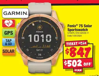 JB Hi-Fi Fenix 7S Solar Sportswatch offer