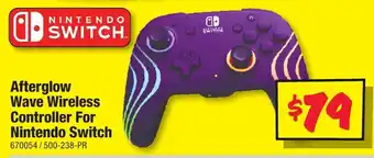 JB Hi-Fi Afterglow Wave Wireless Controller For Nintendo Switch offer