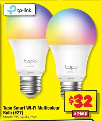 JB Hi-Fi Tapo Smart Wi-Fi Multicolour Bulb (E27) offer